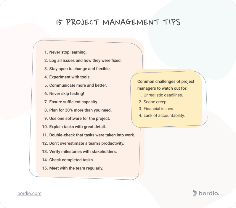 15 Project Management Tips To Start Using Today