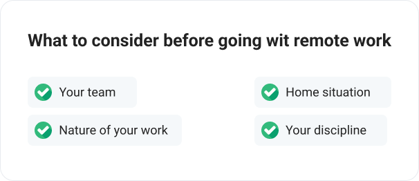 What to consider before going wit remote work