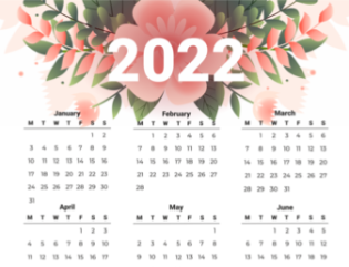 Free printable calendar 2022 from Monday (preview)