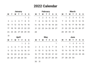 Free Printable Calendar 2022 Templates in PDF - Bordio