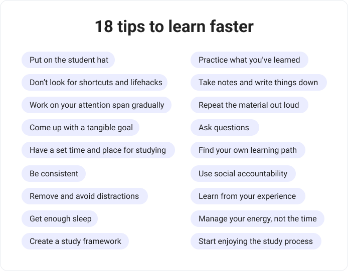 How To Learn Faster 18 Tips For Everyone Bordio