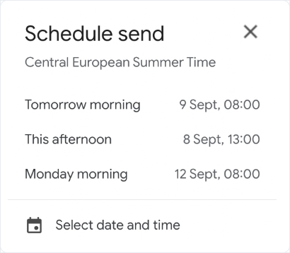 Gmail Tips And Tricks - Custom Schedule