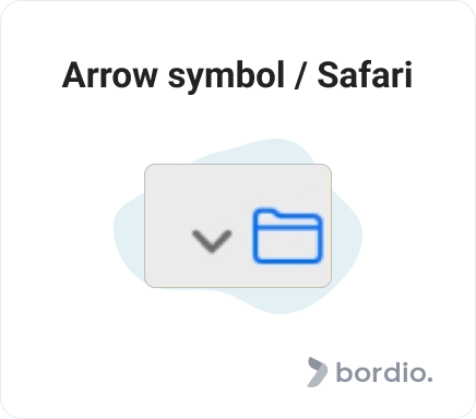 Arrow symbol / Safari
