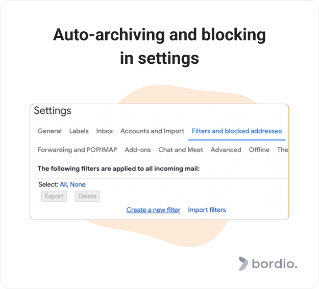 Auto-archiving and blocking in settings