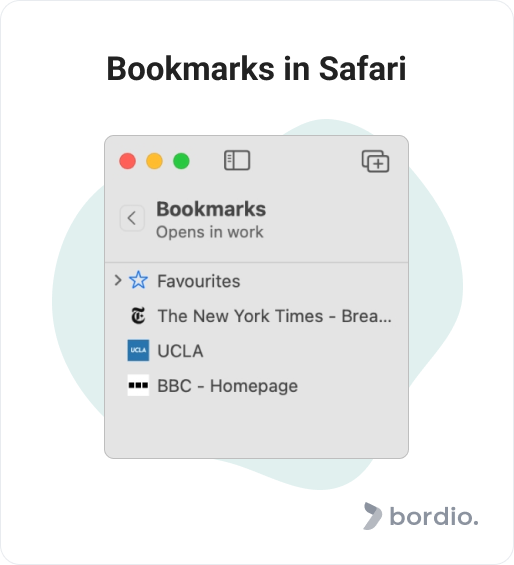 Bookmarks in Safari