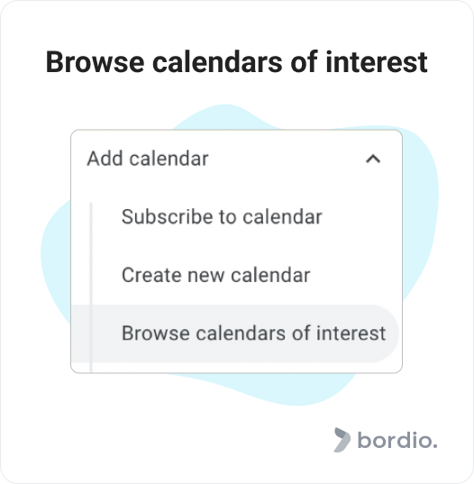 Browse calendars of interest