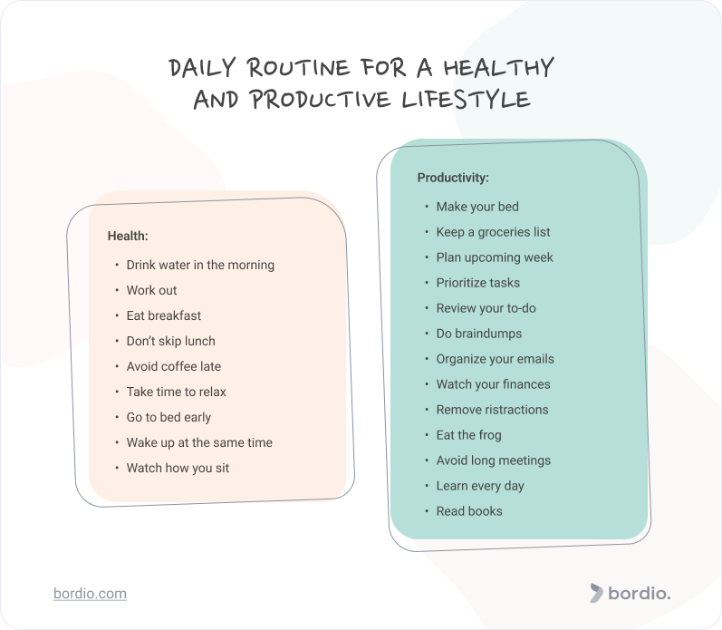Daily Routine  For A Healthy And Productive Lifestyle