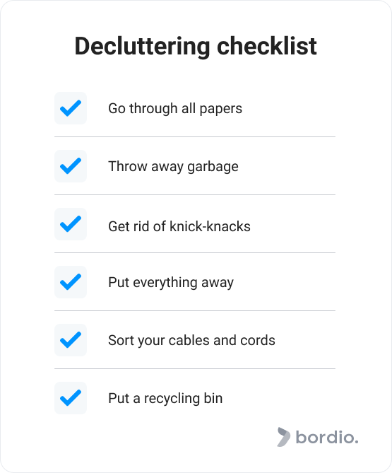 Decluttering checklist
