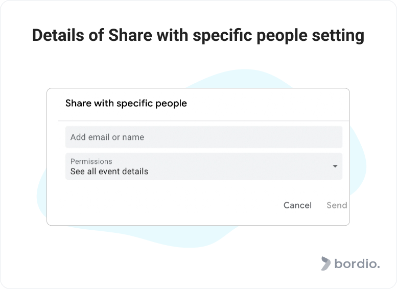 Details of Share with specific people setting