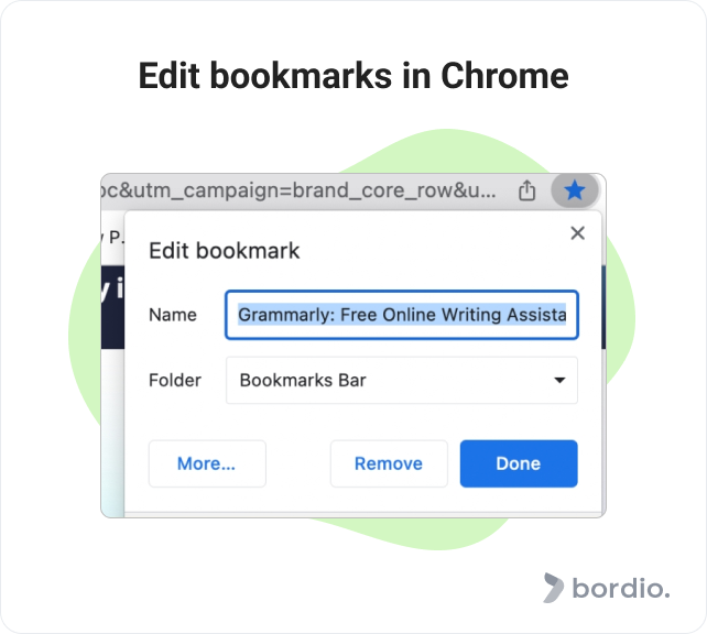 Edit bookmarks in Chrome