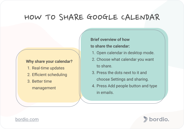 How To Share Google Calendar A Detailed Guide Bordio