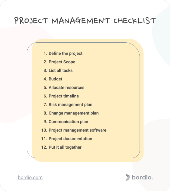 Project Management Checklist: Key Points