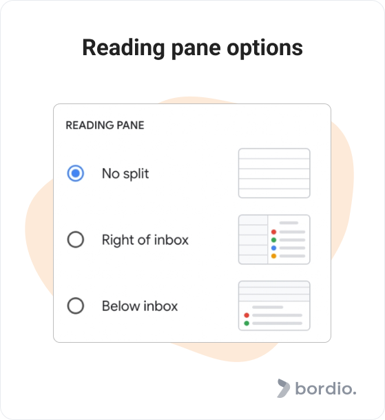 Reading pane options