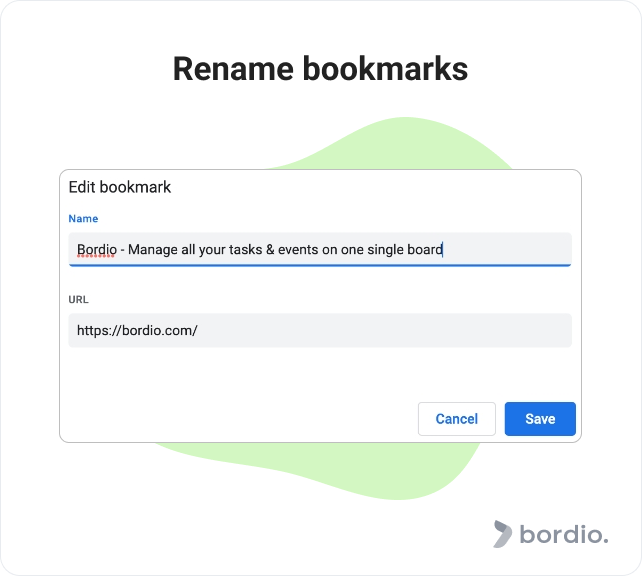 Rename bookmarks