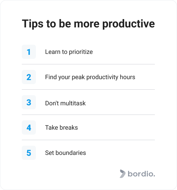 Tips to be more productivity