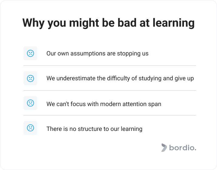 Why you might be bad at learning