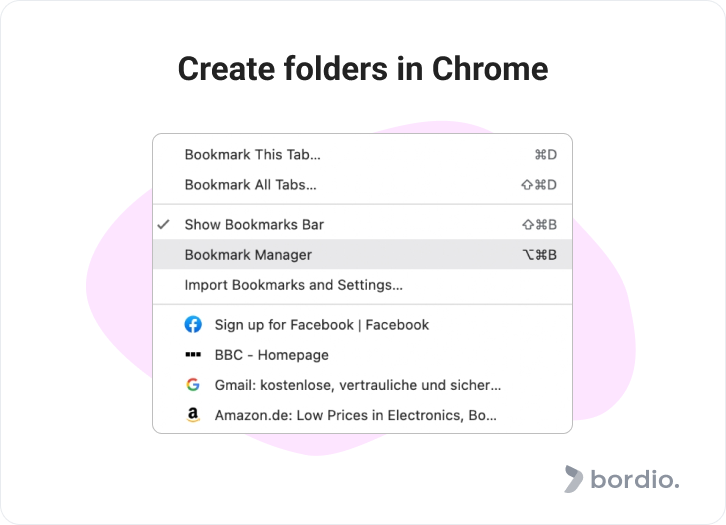 Сreate folders in Chrome