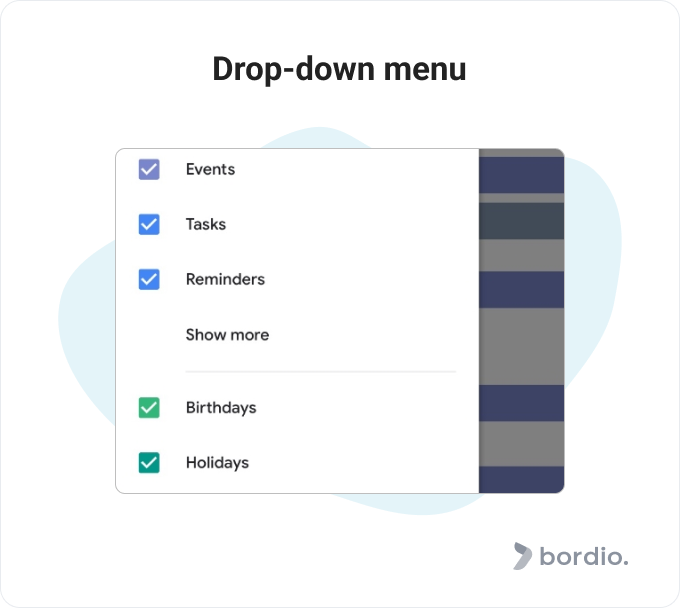 Drop-down menu
