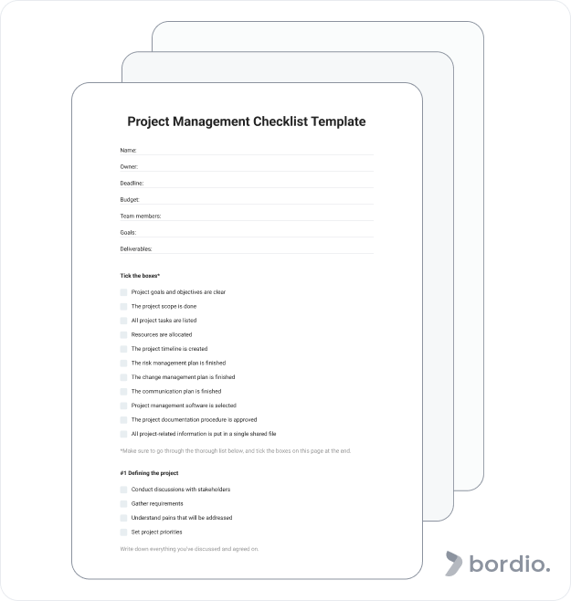 Project Management Checklist Template