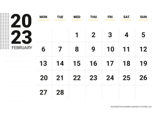 February 2023 Calendar