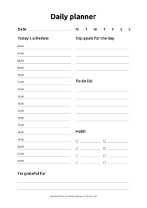Printable Daily Planner Template | Free Templates in PDF - Bordio