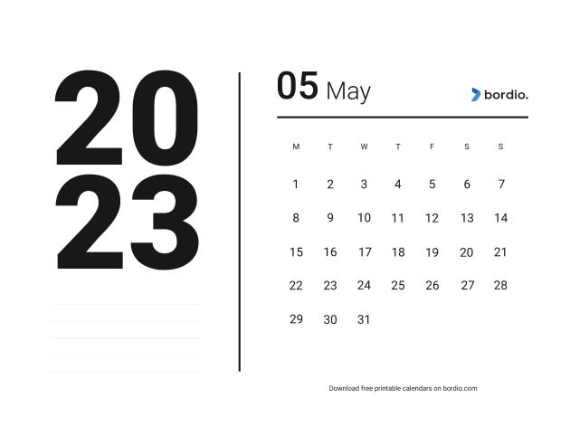 Blank May 2023 Calendar Editable Printable Word Searc - Vrogue.co