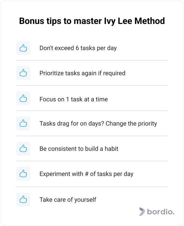 Bonus tips to master Ivy Lee Method