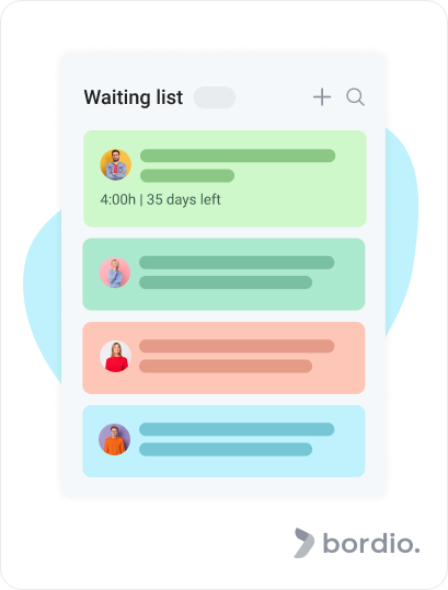 Bordio Waiting List with Tasks