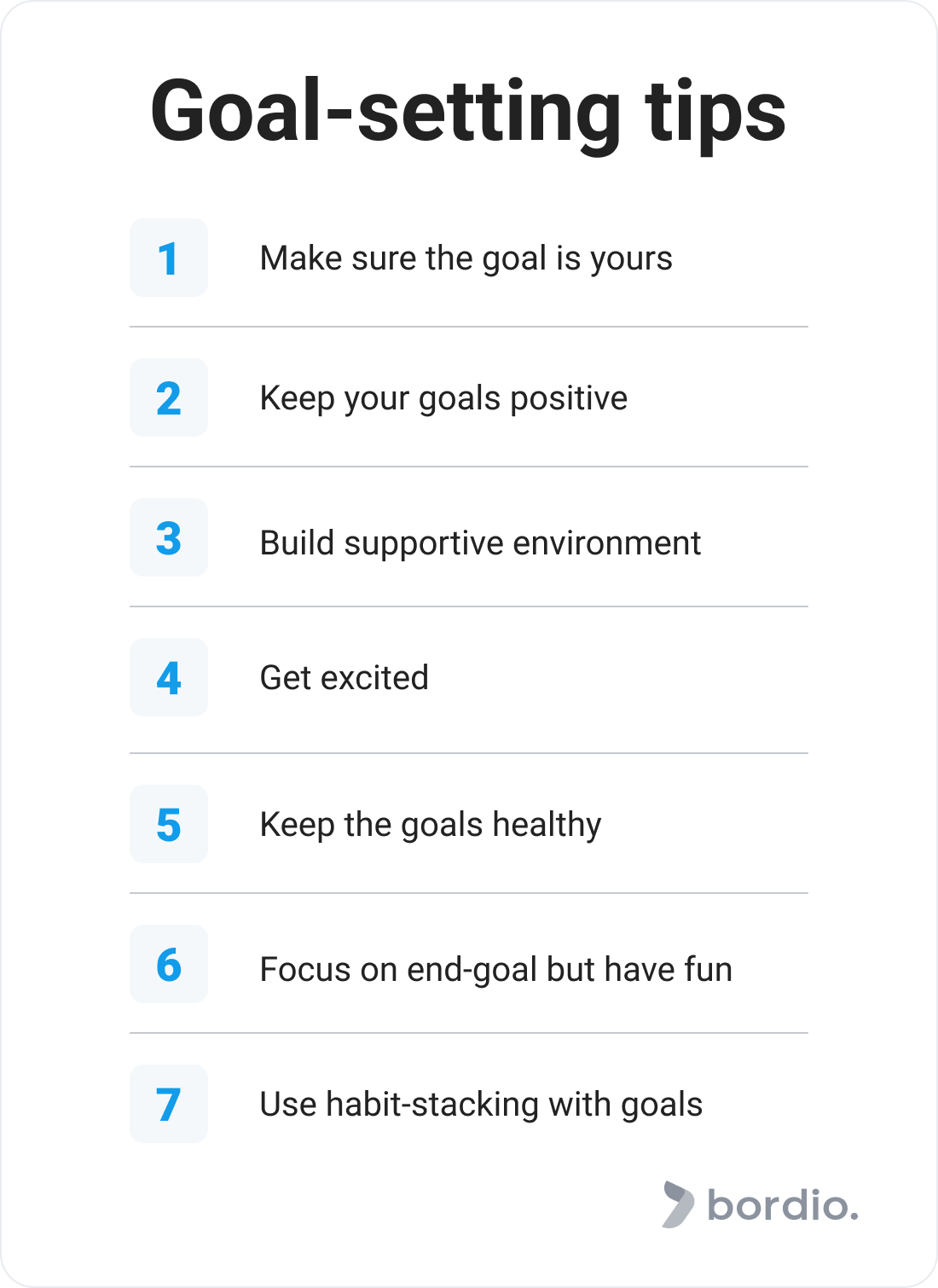 Goal-setting tips