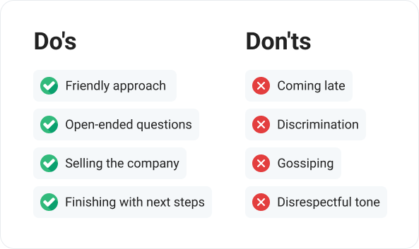 The dos and don`ts of conducting an interview