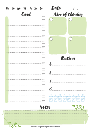 Blank Daily Schedule Template for Print