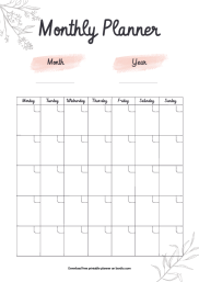 Printable Monthly Planner Templates | Download For Free in PDF