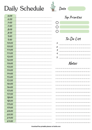 Daily Schedule Templates For Top Productivity - Free Download