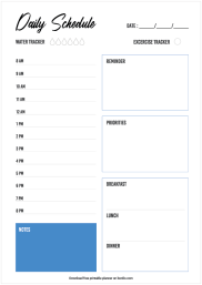 Daily Schedule Templates For Top Productivity - Free Download