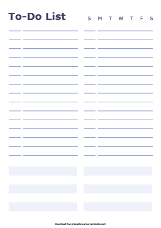 Daily to do list template