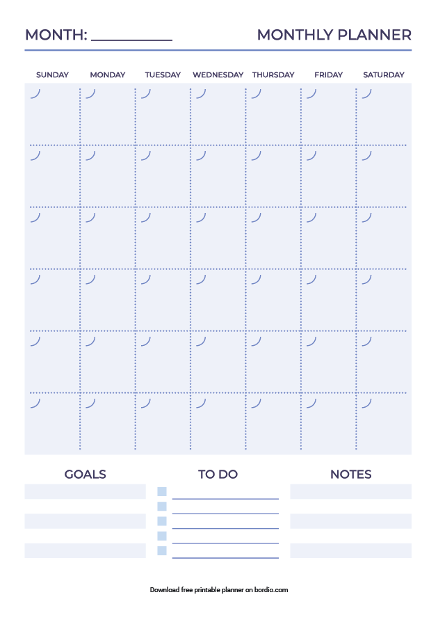 Printable Monthly Planner Templates | Download For Free in PDF