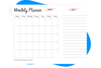 Printable Monthly Planner templates