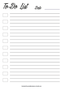 10 Printable To-Do List Templates - Download For Free in PDF