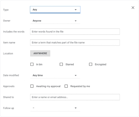 Google Drive - Settings