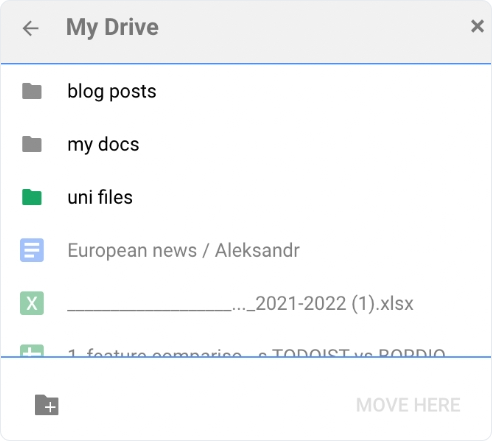 Google Drive - Move Folders