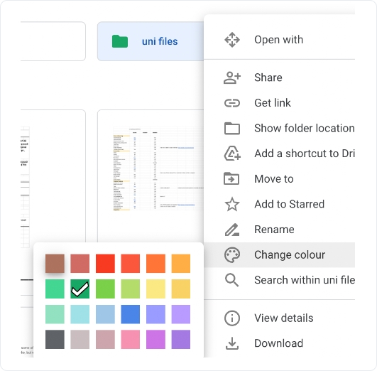 Google Drive - Folder Color