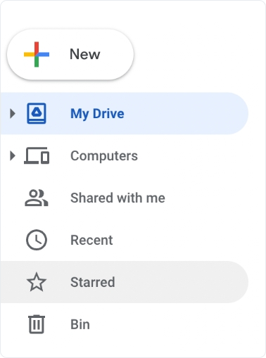 Google Drive - Navigation