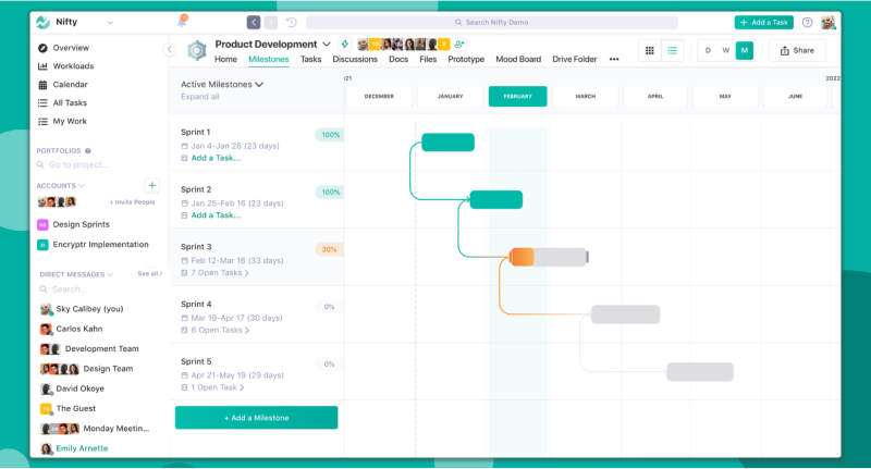 Nifty project management tool