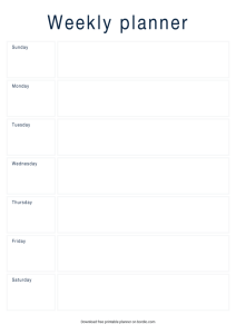 12 Printable Weekly Planner Templates - Free Download in PDF