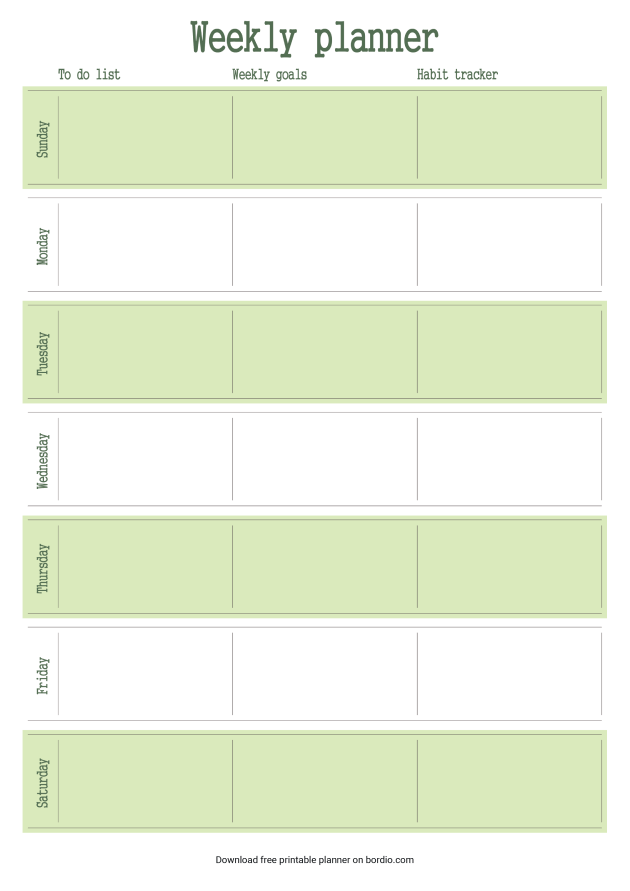 12 Printable Weekly Planner Templates - Free Download in PDF