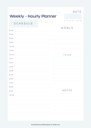 8 Printable Weekly Calendar Templates in PDF - Download for Free