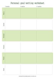 12 Printable Goal-Setting Templates and Worksheets in PDF