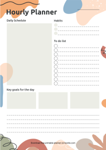 8 Hourly Planner Printable Templates - Download in PDF for Free