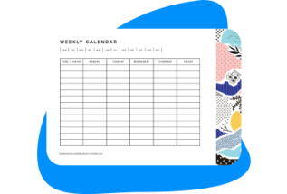 8 Printable Weekly Calendar Templates in PDF - Download for Free