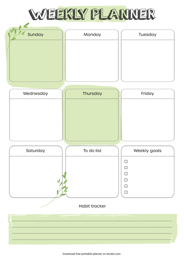 12 Printable Weekly Planner Templates Free Download in PDF